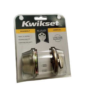 Kwikset Deadbolt 96600-564 Single Cylinder Brushed Nickel New in Package